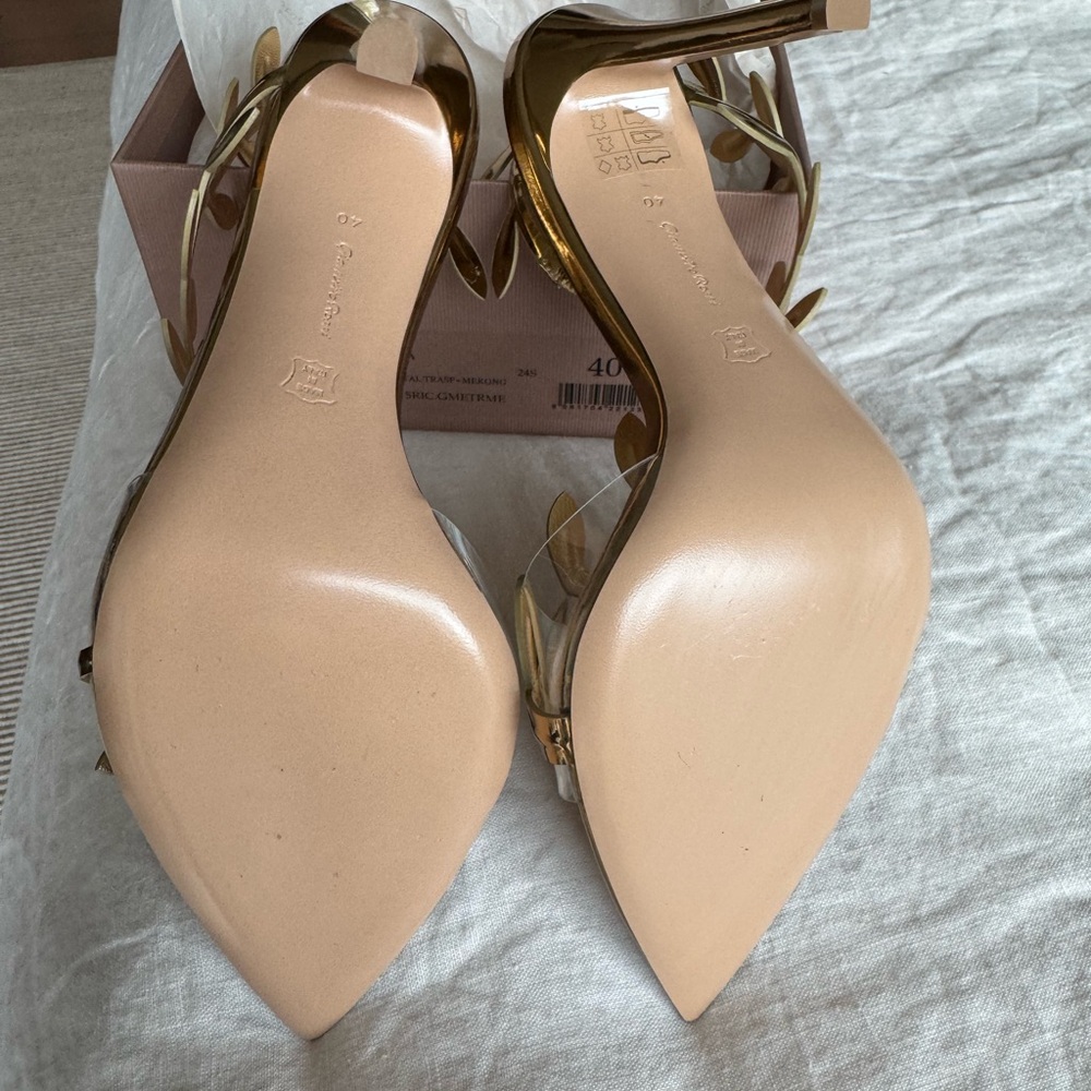 Gianvito Rossi Gold Leaf Flavia sandals NWT - Picture 4 of 6